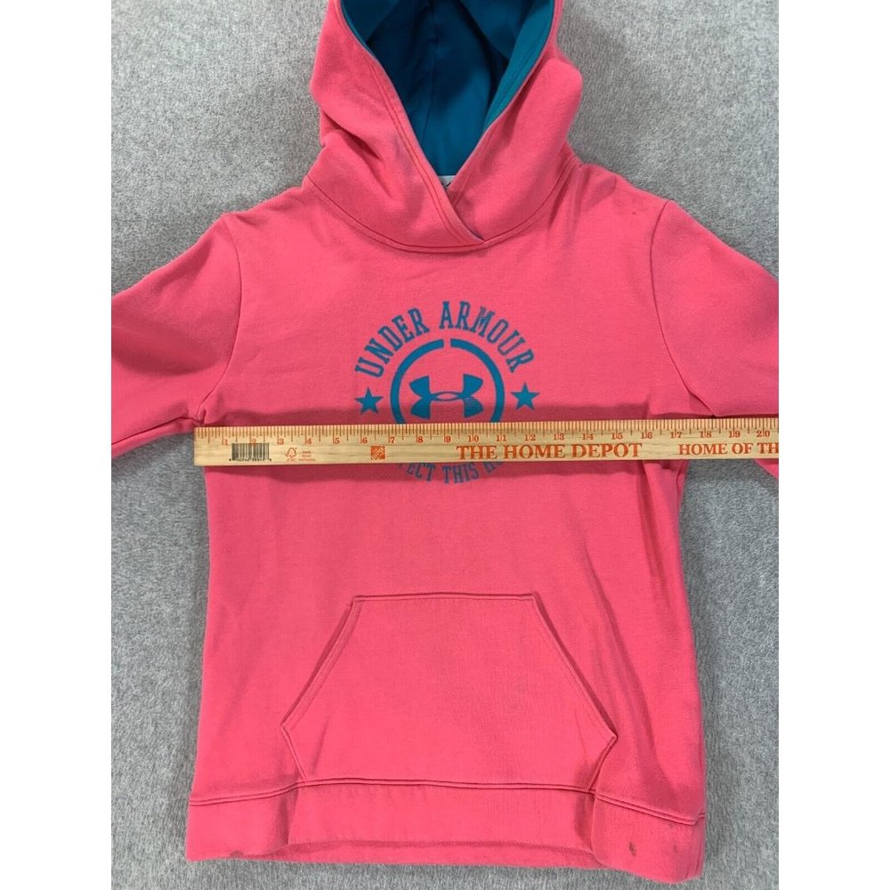 Under Armour Storm Loose Fit Hoodie Sweatshirt (Girl's XL) Pink - Picture 6 of 12